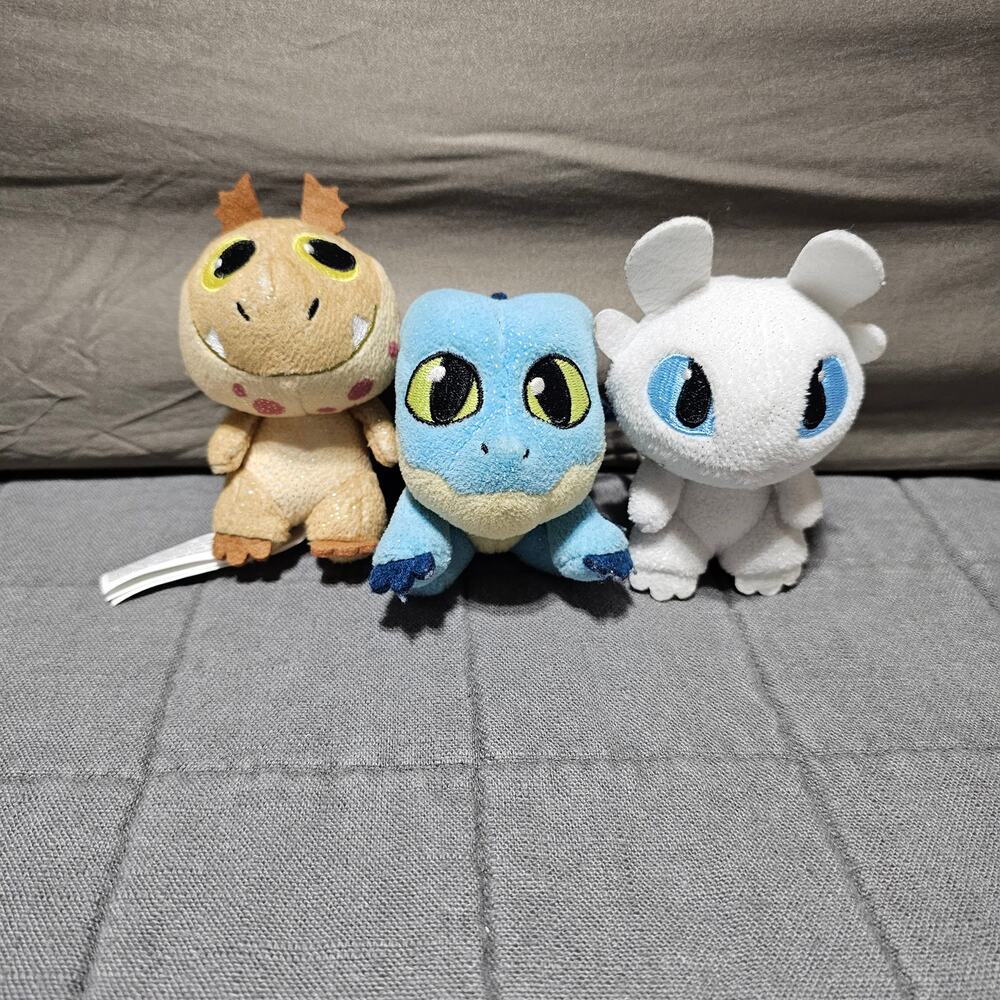 How To Train Your Dragon Hidden World Egg Plush Set 3 Gronckle Winger Lightfury